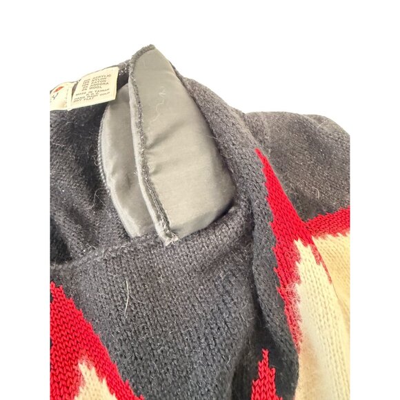 Vintage MAX BRADLEY Knit Women's Sweater Midi Dress w/ Lightning Bolt Pattern - Picture 7 of 9